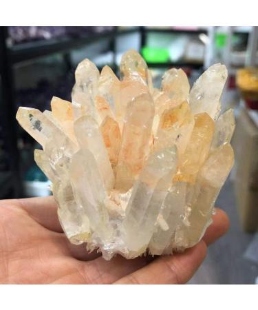 Natural Pale Orange Quartz Crystal Cluster Crystals raw Gemstone Specimen Beautiful Crystal Crystal Cluster 280-320g - Buy Online on GoSupps.com