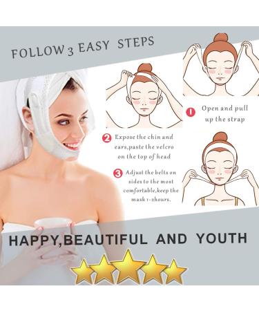 Breathable Chin Up Facial Mask for Face Lift and Anti-Aging - Reusable Double Chin Reducer in White for Men and Women - Buy Online on GoSupps.com