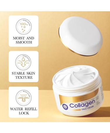 Face Cream Day & Night Skincare Anti-Wrinkle Collagen Face Cream Natural Anti Aging Face Moisturiser for Smooth and Elastic Skin Deep Hydrating Cream Firming Lines for Men & Women - Buy Online on GoSupps.com
