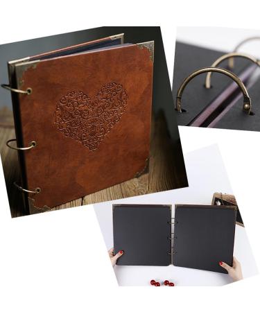 ADVcer Photo Album or DIY Scrapbook (10x10 inch 50 Pages Double Sided)  Vintage Leather Cover Three-Ring Binder Picture Booth Albums with 9 Colors 408pcs Self Adhesive Photos Corners for Memory Keep 01 Photo Album A1 (L... - Buy Online on GoSupps.com