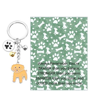 ENSIANTH Dog Keychain Gifts for Dog Lovers Puppy Keychain Dog Paw Print Keychain Gifts for Dog Owners Mom Dad Puppy Dog Keyring Teddy