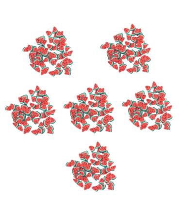 FRCOLOR 6 Pieces 5 Decorative Ornaments DIY Nail Art with Watermelon Nail Decorations for Nail Art Fruit Slices Nail Art 3D Mobile Phone Cases Polymer Clay Crafts Jesus