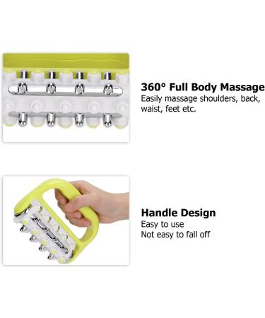 Back Massage Device with Rollers - Manual Body Massage and Electric Pillows for Relief | Wade Shoulder & Waist (Yellow) - Buy Online on GoSupps.com