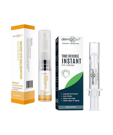 DERMAXGEN Instant Eye Cream Duo Lightweight Formula for Hydrating & Refreshing Under-Eye Area Reducing the Appearance of Puffiness & Dark Circles.
