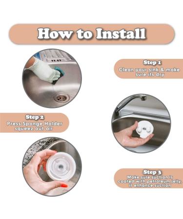 Sponge Caddy 1pk - Suction Cup Installation - White Color - Storage Theory - (Pack of 1) - Buy Online on GoSupps.com