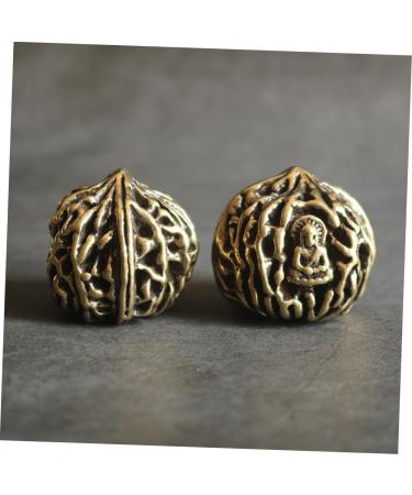 Shop Bcoath 2-Piece Brass Fitness Handball & Walnut Ornament - Handmade Chinese Decor for Adults | Unique Small Desktop Decoration - Buy Online on GoSupps.com