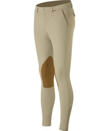 B Vertigo Men's Sander Hunter Knee Patch Breeches - Safari Brown - Size 34 - Buy Online on GoSupps.com