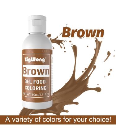Gel Food Coloring - 80ml Brown Gel Based Food Dye Vibrant Tasteless Concentrated Food Coloring for Cake Cookie Decorating Easter Egg Icing Fondant Baking Macaron - 2.71 Fl.Oz Bottles (Christmas) - Buy Online on GoSupps.com