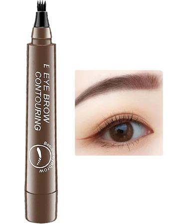 Brow Pencil | 4 Tipped Precise Brow Long-Lasting Eyebrow Makeup Waterproof Microblade Eyebrow Marker for Parties Daily Use Pochy Dark Brown - Buy Online on GoSupps.com