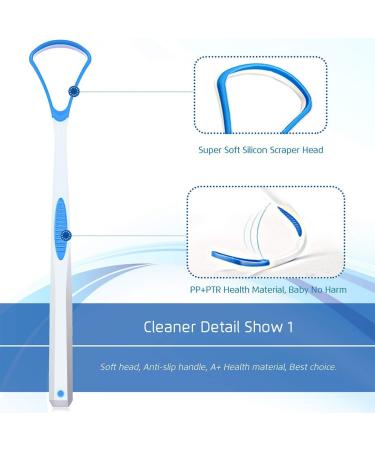 PLABBDPL Tongue Scraper Set - 4 Colorful Tongue Cleaners for Adults | Best Oral Hygiene Tool for Fresh Breath - Buy Online on GoSupps.com