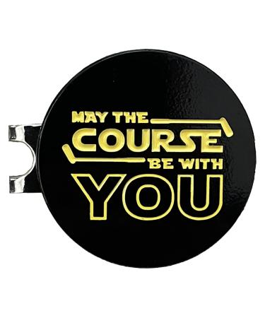 Balanced Co. May The Course Be with You Golf Hat Clip with Enamel Magnetic Ball Marker