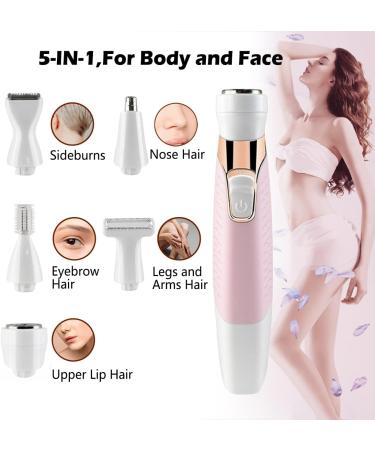 Electric Facial Hair Removal Set for Women - Painless Hair Trimmer for Eyebrows, Nose, Face, Body, Bikini - Rechargeable & Waterproof - Buy Online on GoSupps.com