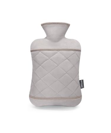 BYXAS Hot Water Bottle with Hand Pocket Cover2.0L BPA Free PVC Water Bag, Odorless Superior Material , Grey Hand-in Pocket Grey
