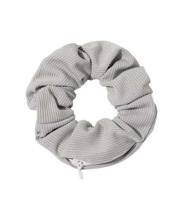 BEAUTYBIGBANG Hair Ties 2 Pieces Zipper Hair Scrunchies Elastic Hair Bands Rubber Bands with Zipper Bag (1)