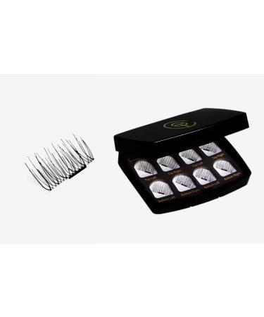 One Two Cosmetics Patented Ultra Lightweight Magnetic Eyelash set  Made in the USA (Natural Half Lash)