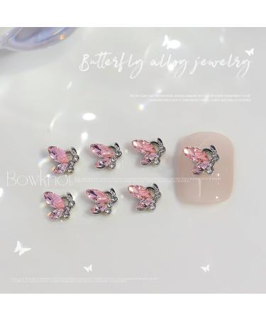 10Pcs 3D Colorful Nails Jewelry DIY Manicure Decals Nail Art Nail Tips Rhinestones Decorations Accessory Nail Art Decorations for Women Miniature Crystal Nail Ornaments Elegant - Buy Online on GoSupps.com