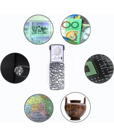 DREAMZE 30X 60X 90X LED Jewelry Loupe with Light for Gems, Coins, Watches - Black - Buy Online on GoSupps.com