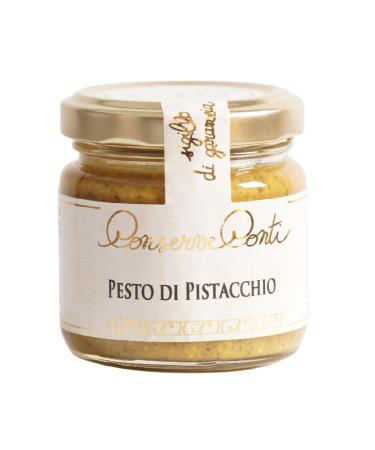 Pesto pistachio in extra virgin olive oil - jar of ml. 106 - Sicilian artisanal production Conserve Conti