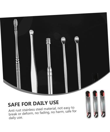 3 Sets Stainless Steel Ear Cleaning Kit with LED Ear Wax Removal Tool - Buy Online on GoSupps.com