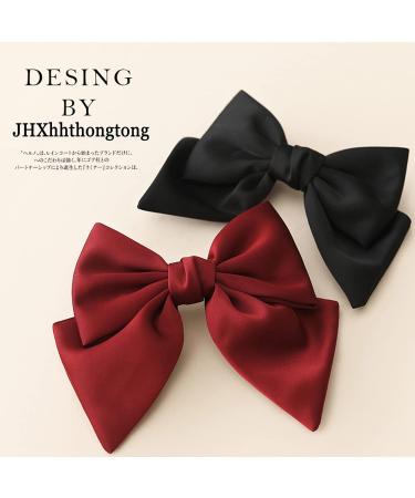 Large Hair Bows Clip Girls Hair Accessories Bow Black Hair Clips Large Women's Hair Clips with Bows Hair Bows Hair Bows with Clip Closure for Girls Women Party Wedding - Buy Online on GoSupps.com