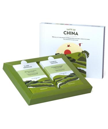 MERIDIANI Meridiani | Chinese Flavors Set | Tropical Fruit Black Tea + Sugar Flavors Lemon & Ginger | Black Tea & Flavored Sugar - (60 Gr)