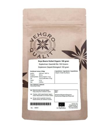 Holyflavours Organic Peeled Soybeans | 100g Natural Superfood | International Shipping Available - Buy Online on GoSupps.com