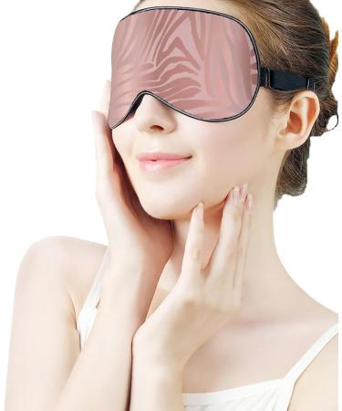 Shop Rose Gold Zebra Skin Sleep Mask | Adjustable Eye Shades for Women | Comfortable & Stylish Sleeping Cover - Buy Online on GoSupps.com