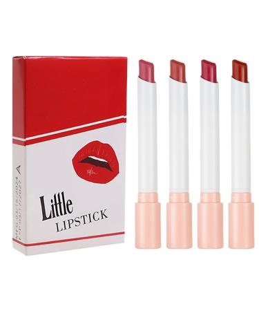 CHAKAE 4 Pack Matte Lipsticks for Women Long Lasting Highly Pigmented Moisturizing Lipstick Creamy Texture