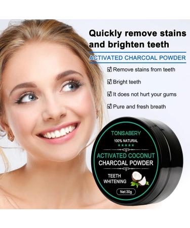 BeisDirect 30g Coconut Shell Activated Charcoal Teeth Whitening Powder | Organic Bamboo Charcoal Toothpaste for Bright Smile - Buy Online on GoSupps.com
