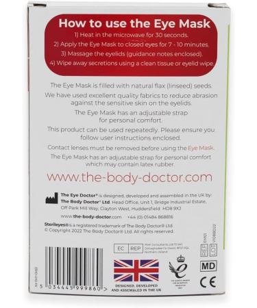 The Eye Doctor Hot Eye Compress Treatment for Dry Eye, Blepharitis & MGD - Sterileyes Heat Bag Mask for Tired, Sore, Itchy Eyes - Buy Online on GoSupps.com