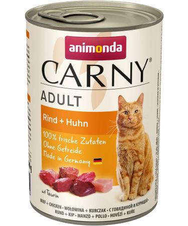 Animonda Carny Adult Wet Cat Food - Hearty 12 x 400g Cans for Adult Cats | International Shipping Available - Buy Online on GoSupps.com