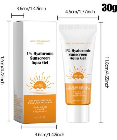 WJnflQN SPF SunscreenLightweight Sunscreen 30g Moisturizing Lotion Waterproof Natural for Daily Use Travel Sports Makeup and Outdoor Activities - Buy Online on GoSupps.com