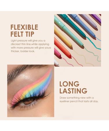 ARTIFUN 12 Color Eyeliner Colorful Eye Liner Pencil Professional Long Lasting Waterproof Pigmented Eye Makeup Set - Buy Online on GoSupps.com