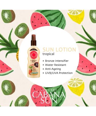 Cabana Sun CABANA Tropical Sun Lotion Spray SPF30-150 ml CAB30MPIC - Buy Online on GoSupps.com