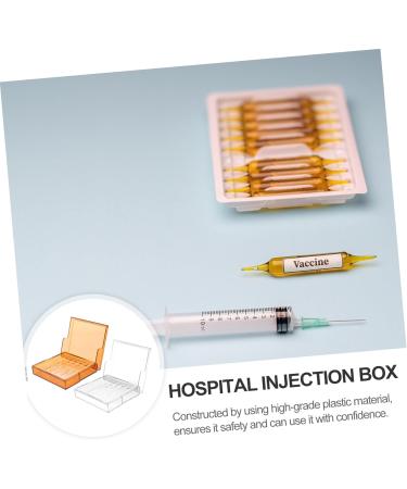 Clinic Syringe Case Holder 2pcs Box Syringe Plastic Storage Box Plastic Stand Injection Carrying Case Storage Box Injection Box Injector Storage Box Injectors Storage Box Supplies Assorted Color 7.2X7.2X1.5cm - Buy Online on GoSupps.com