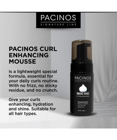 Pacinos Signature Line Curl Enhancing Mousse: Light-Medium Hold Low Shine Hydrating & Volumizing Styling Foam for All Hair Types: Curl Activator & Anti-Frizz 100 mL - Buy Online on GoSupps.com