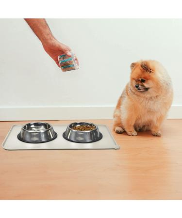 AOKLANT Non-Slip Pet Bowl Mat - Waterproof Cat Dog Food Mat - 18.5 x 11.5 Beige - Multiple Colors - Buy Online on GoSupps.com