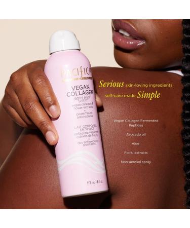 Pacifica Beauty Vegan Collagen Body Milk Spray - Hydrating & Nourishing Moisturizer for Dry Skin, Light Floral Scent - Non-Aerosol, Paraben Free, Vegan & Cruelty Free - Buy Online on GoSupps.com