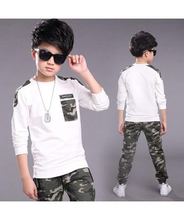 AMhomely Baby Boy Camouflage Tracksuit Set | 3-4 Years | White | Sale - Buy Online on GoSupps.com