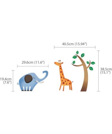 Decowall DW-1206 Wild Jungle Animals Wall Stickers for Kids - Peel and Stick Removable Decals for Nursery, Bedroom, Living Room - Buy Online on GoSupps.com
