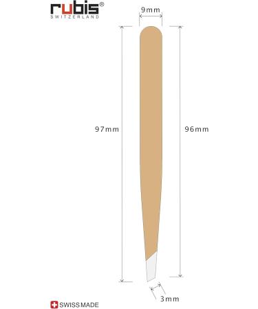 Rubis Elegance Gold Tweezers - Luxury Slanted Eyebrow Tweezers | Gold-Plated with Unique Hole Design - International Shipping Available - Buy Online on GoSupps.com