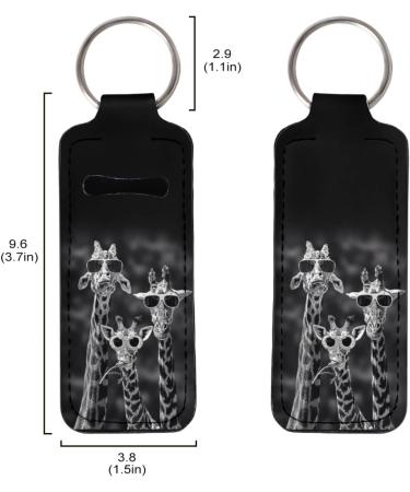 Lip Balm Keyring for Women Girls Clip on Elastic Chapstick Sleeves Giraffe - Buy Online on GoSupps.com