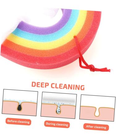 3pcs Rainbow Body Brush Bath Sponges - Foaming Bathing Balls | Novelty Rainbow Bath Accessories for a Luxurious Bath Experience - Buy Online on GoSupps.com
