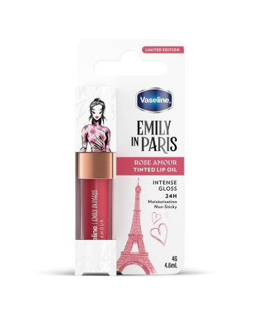 Vaseline Vaseline x Emily in Paris Lip Oil Rose Amour tinted lip gloss for fuller lips (Rose Amour - 1 x 4g)