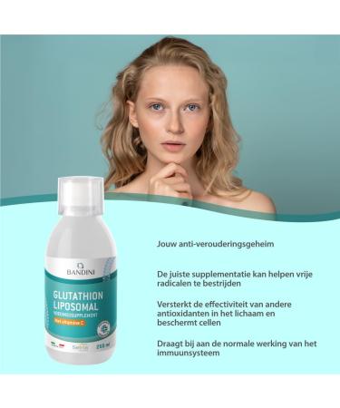 Bandini Liposomal Glutathione + Vitamin C Reduced Setria LGlutathione 250mg with Vitamin C 790mg per dose High bioavailability Powerful Antioxidant Supplement 250ml - Buy Online on GoSupps.com