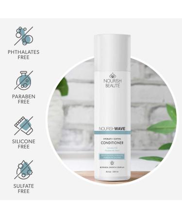 Nourish Beaute Sulfate Free Hair Growth Conditioner with Coconut Oil & Hyaluronic Acid - Cruelty Free Wave Hydrating Formula - Buy Online on GoSupps.com