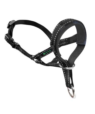Dog handlebars with a reflective seat belt prevents the dog's pulling halter for small medium -sized and large dogs (S black) s black