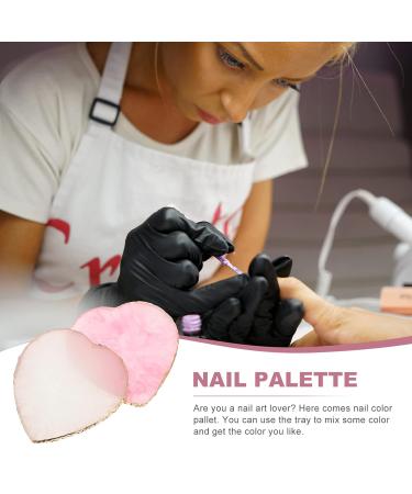 Minkissy 2PCs Resin Mixing Palette - Heart Shaped Nail Art & DIY Color Mixing Tray for Gel Polish & Crafts - Buy Online on GoSupps.com