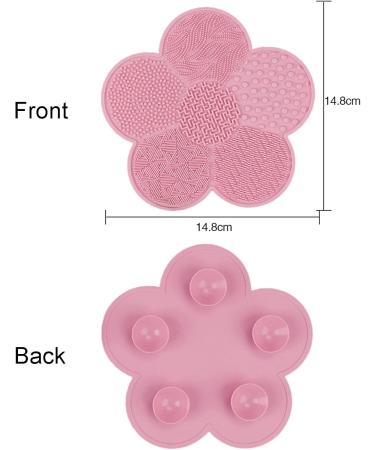 iJiGui Silicone Makeup Brush Cleaning Bearings with Suction Cups Silicone Makeup Brush Cleaning Tool Makeup Brush Cleaning Tool - Pink Rose - Buy Online on GoSupps.com
