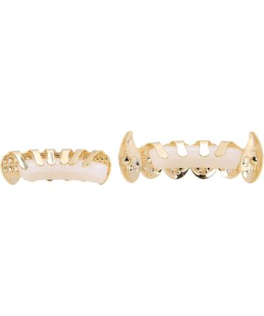 Gold Teeth Brace Set Teeth Brace Teeth Jewelry For Halloween Party Hip Hop Show Halloween Brace Set Gold For Oral Metal Teeth Decoration Gadget () - Buy Online on GoSupps.com
